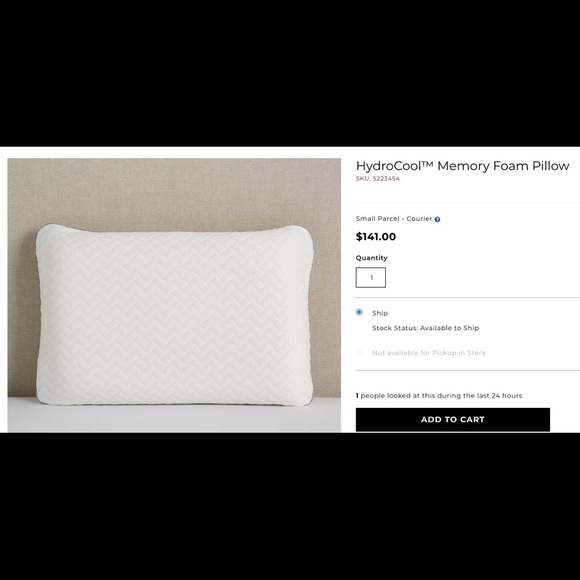 Pottery Barn Hydracool Memory Foam Pillow - Picture 2 of 2